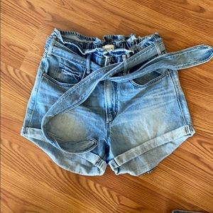 McGuire denim waist bag shorts